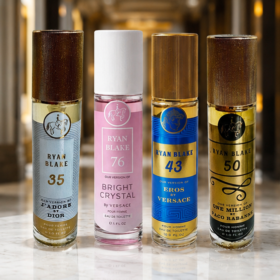 Perfume Gift Set for Men & Women – 4 Pack Designer-Inspired Eau De Toilette Spray, 30mL Each
