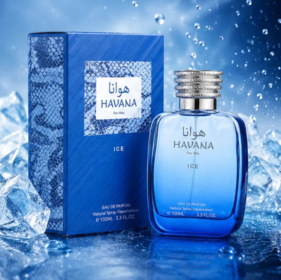 Havana Ice Eau de Parfum for Men, Long Lasting Fresh Aquatic Cologne Spray, Premium Citrus Woody Masculine Fragrance, Everyday Men&