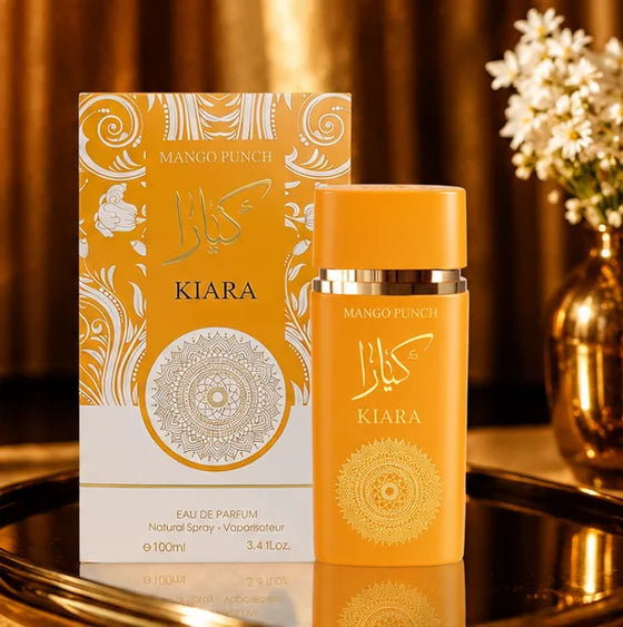 Kiara Mango Punch Eau de Parfum for Women 3.4 Fl Oz (100ml) – Long Lasting Fruity Tropical Floral Perfume – Sweet Mango, Citrus &amp; Musk Luxury Women&