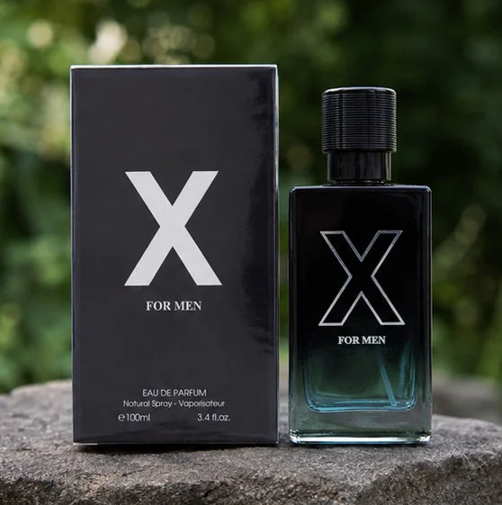 X for Men Eau de Parfum 3.4 Fl Oz (100ml) – Long Lasting Fresh Woody Aromatic Cologne for Men with Citrus, Amber, Musk &amp; Cedar Notes – Premium Masculine Fragrance Gift
