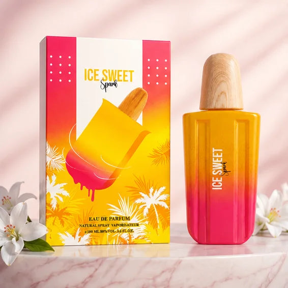 Ice Sweet Spark Eau de Parfum for Women 3.4 Fl Oz (100ml) | Long Lasting Sweet Fruity Floral Perfume | Tropical Summer Fragrance Spray | Fresh Everyday Women&