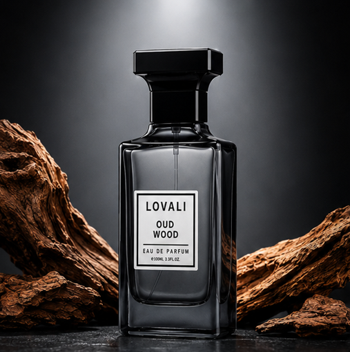 Lovali Oud Wood Eau de Parfum for Men 3.0 Fl Oz (90ml) – Woody Oud Cologne with Smoky Woods, Warm Spices &amp; Amber Notes – Long Lasting Masculine Fragrance for Men