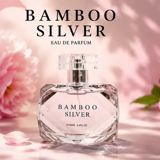 Bamboo Silver Eau De Parfum for Women 100ml (3.4 Fl Oz) – Long Lasting Floral Woody Perfume for Women – Elegant Feminine Fragrance Spray