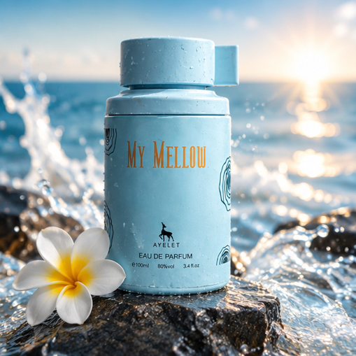 My Mellow Eau de Parfum for Women 3.4 Fl Oz (100ml) – Fresh Floral Fruity Perfume with Soft Aquatic, Powdery &amp; Musk Notes – Long Lasting Women&
