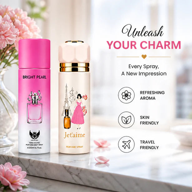 Women’s Perfume Body Spray 2 Pack – Long Lasting Fragrance Set – Floral &amp; Sweet Elegant Scents