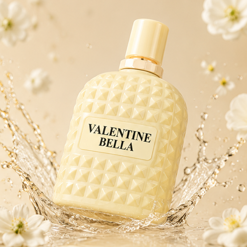 Valentine Bella Eau de Parfum for Women, 3.4 Fl Oz (100ml) Long Lasting Floral Vanilla Perfume – Sweet Feminine Fragrance with Fruity, Floral &amp; Warm Musk Notes – Elegant Everyday Perfume for Women