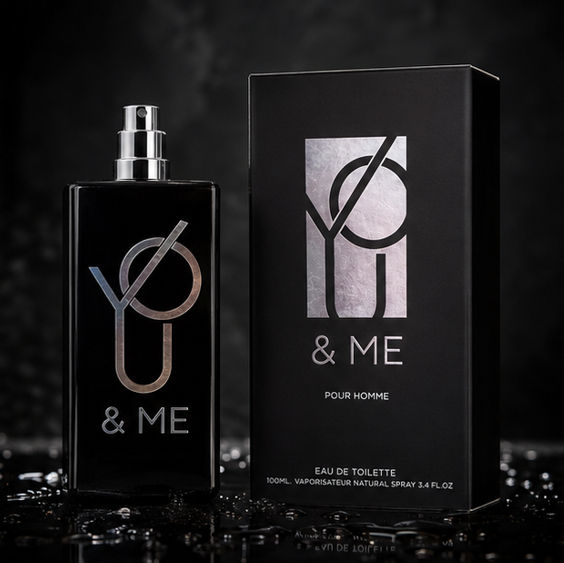 YOU &amp; ME Pour Homme Eau de Toilette for Men 3.4 Fl Oz (100ml) – Long Lasting Fresh Woody Aromatic Cologne with Citrus, Lavender, Amber &amp; Musk – Premium Men&