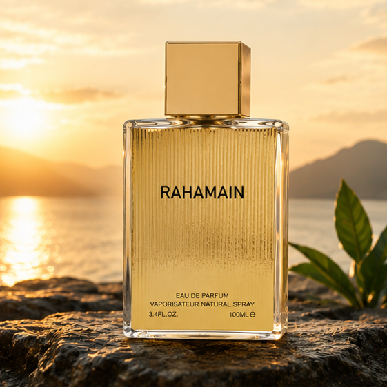Rahamain Eau de Parfum 3.4 Fl Oz (100ml) – Long Lasting Unisex Perfume – Warm Woody Amber Fragrance Spray for Men &amp; Women, Daily Wear, Evening Events &amp; Special Occasions