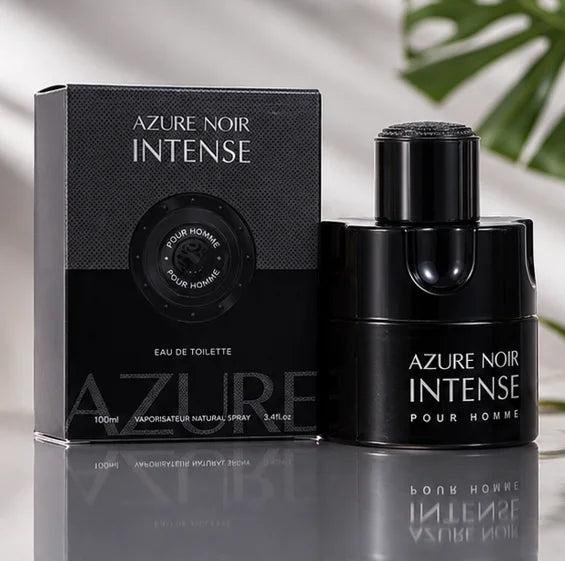 Azure Noir Intense Pour Homme Eau de Toilette for Men 3.4 Fl Oz (100ml) – Long Lasting Woody Spicy Men&