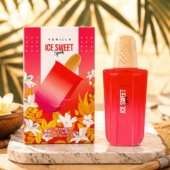 Vanilla Ice Sweet Spark Eau de Parfum for Women 3.4 Fl Oz (100ml) | Long Lasting Sweet Vanilla Floral Perfume | Warm Gourmand Women&