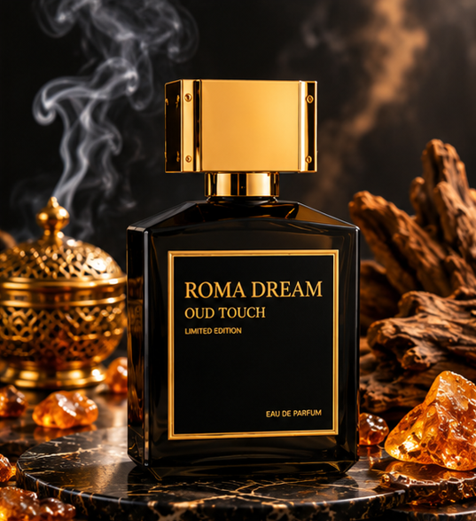 Roma Dream Oud Touch Limited Edition Eau de Parfum 3.4 Fl Oz (100ml) – Luxury Oud Perfume with Woody, Amber &amp; Spicy Notes – Long Lasting Unisex Fragrance for Men and Women