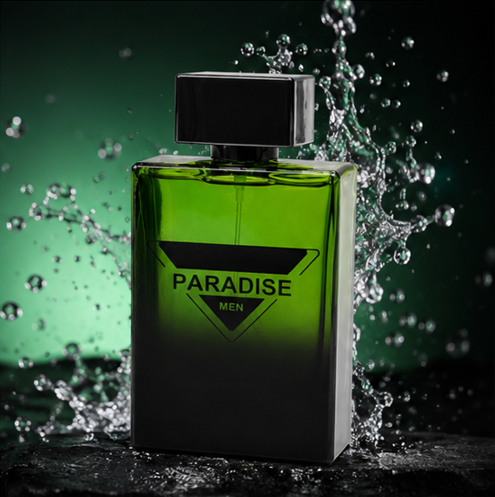 Paradise Men Eau de Parfum 3.0 Fl Oz (90ml) – Long Lasting Fresh Woody Cologne for Men – Masculine Citrus Aromatic Fragrance with Green Notes, Woods &amp; Musk – Everyday Signature Scent for Men