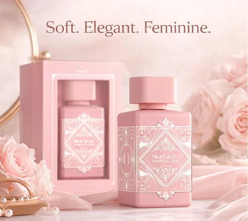 Lattafa Badee Al Oud Noble Blush Eau de Parfum 100ml (3.4 oz) – Long Lasting Sweet Floral Fruity Perfume for Women – Luxury Soft Powdery &amp; Creamy Scent