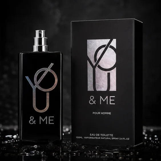YOU &amp; ME Pour Homme Eau de Toilette for Men 3.4 Fl Oz (100ml) – Long Lasting Fresh Woody Aromatic Cologne with Citrus, Lavender, Amber &amp; Musk – Premium Men&