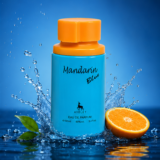 Mandarin Blue Eau de Parfum 3.4 Fl Oz (100ml) – Fresh Citrus Perfume for Women &amp; Men – Long Lasting Fruity Aromatic Fragrance with Mandarin Orange, Fresh Notes &amp; Soft Musk – Everyday Signature Scent