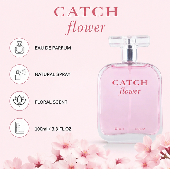 Catch Flower 3.3 oz Eau de Parfum for Women | Soft Floral Scent