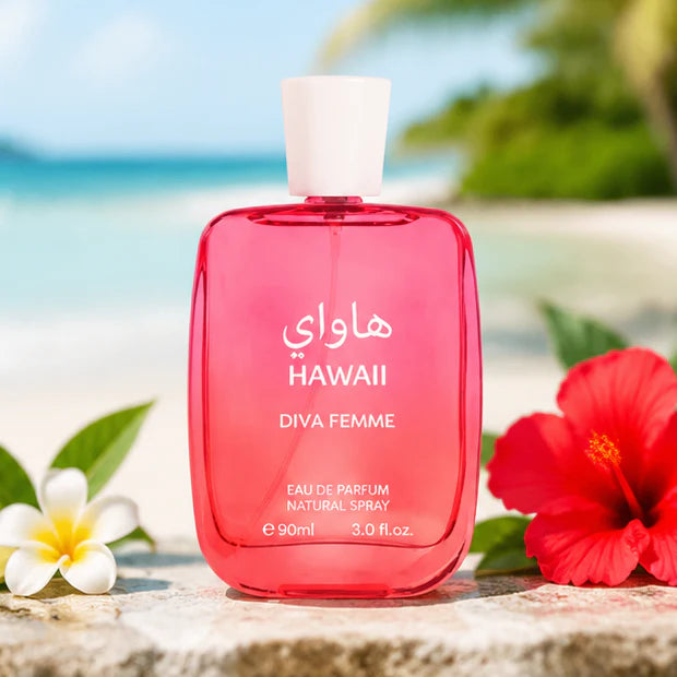 Hawaii Diva Femme Eau De Parfum for Women 90ml (3.0 Fl Oz) – Long Lasting Floral Perfume for Women – Sweet Feminine Fragrance Spray