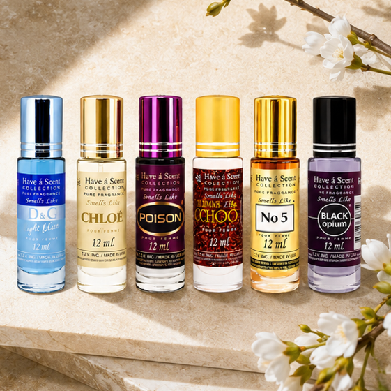 Women’s Assorted Fragrance Oil Set – 6 x 12ml Roll-On Fragrance Oils | Long-Lasting
