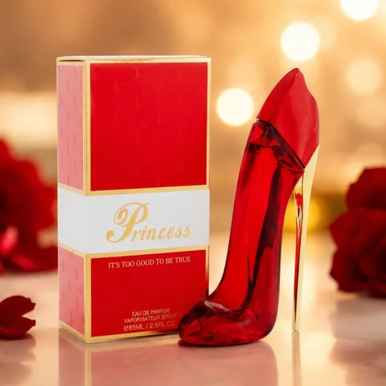 Princess Luxury High Heel Perfume Gift Set for Women – 3 Piece Eau de Parfum Bundle, Pink, Gold &amp; Red Long Lasting Floral, Oriental &amp; Gourmand Fragrance Collection, Women&