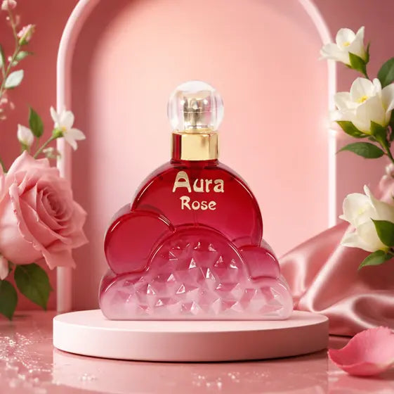 Aura Rose Eau De Parfum for Women 100ml (3.4 Fl Oz) – Long Lasting Sweet Floral Rose Perfume for Women – Feminine Romantic Fragrance Spray