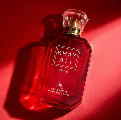 Khayali Apple Eau de Parfum for Women &amp; Men, 3.4 Fl Oz (100ml) – Fruity Apple Fragrance with Sweet Floral &amp; Warm Musk Notes – Long Lasting Unisex Perfume for Daily Wear and Special Occasions