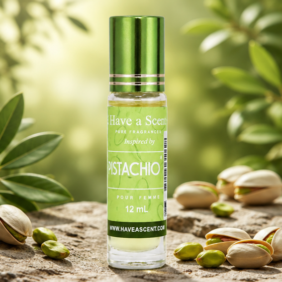 Pistachio Perfume Oil for Women 12 mL – Long Lasting Roll On Fragrance Oil – Sweet Nutty Gourmand Scent – Alcohol Free Perfume Oil – Travel Size Perfume for Daily Wear
