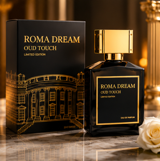 Roma Dream Oud Touch Limited Edition Eau de Parfum 3.4 Fl Oz (100ml) – Luxury Oud Perfume with Woody, Amber &amp; Spicy Notes – Long Lasting Unisex Fragrance for Men and Women