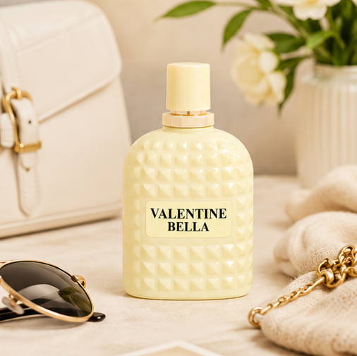 Valentine Bella Eau de Parfum for Women, 3.4 Fl Oz (100ml) Long Lasting Floral Vanilla Perfume – Sweet Feminine Fragrance with Fruity, Floral &amp; Warm Musk Notes – Elegant Everyday Perfume for Women