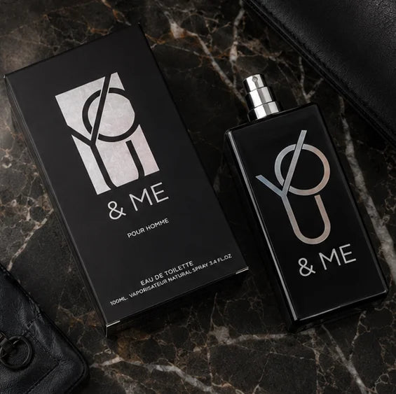 YOU &amp; ME Pour Homme Eau de Toilette for Men 3.4 Fl Oz (100ml) – Long Lasting Fresh Woody Aromatic Cologne with Citrus, Lavender, Amber &amp; Musk – Premium Men&