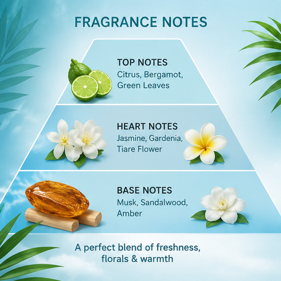 Mysterious Beach Eau De Parfum for Women 100ml (3.4 Fl Oz) – Tropical Floral Fruity Perfume for Women – Long Lasting Fresh Beach Fragrance Spray – Summer Vacation Scent