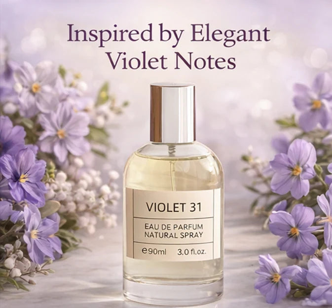 Violet 31 Eau de Parfum for Women – 3.0 oz (90 ml) Floral Violet Perfume Spray, Elegant Long Lasting Feminine Fragrance, Everyday Women&