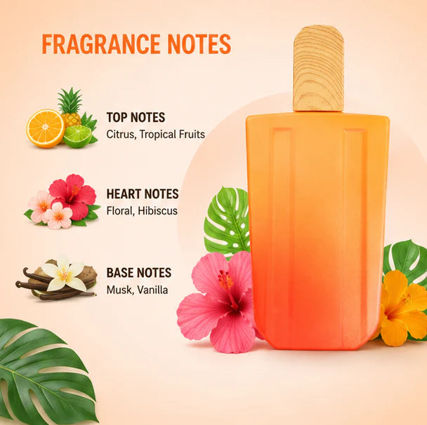 Sweet Like Popsicle Zephyr Eau De Parfum for Women 100ml (3.4 Fl Oz) – Long Lasting Tropical Fruity Perfume for Women – Sweet Summer Inspired Feminine Fragrance Spray
