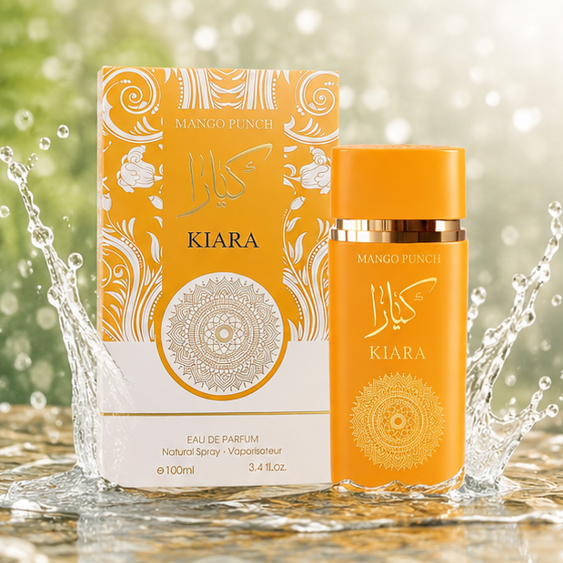 Kiara Mango Punch Eau de Parfum for Women 3.4 Fl Oz (100ml) – Long Lasting Fruity Tropical Floral Perfume – Sweet Mango, Citrus &amp; Musk Luxury Women&