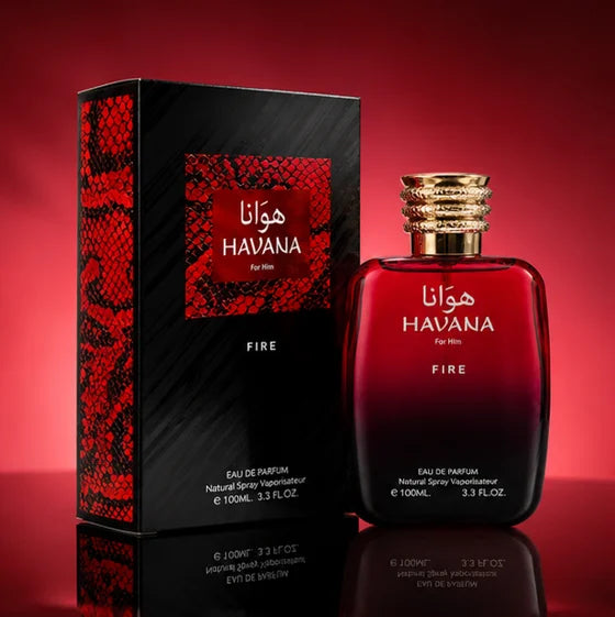 Havana Fire Eau de Parfum for Men, Long Lasting Warm Spicy Woody Cologne Spray, Premium Masculine Fragrance, Everyday &amp; Evening Wear, 3.3 Fl Oz (100ml)