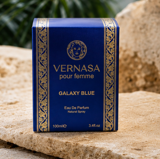 Vernasa Galaxy Blue Eau de Parfum for Women 3.4 Fl Oz (100ml) – Fresh Floral Fruity Perfume with Citrus, Soft Florals &amp; Musk Notes – Long Lasting Feminine Fragrance