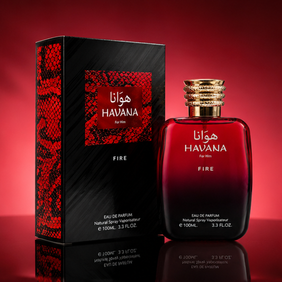 Havana Fire Eau de Parfum for Men, Long Lasting Warm Spicy Woody Cologne Spray, Premium Masculine Fragrance, Everyday &amp; Evening Wear, 3.3 Fl Oz (100ml)
