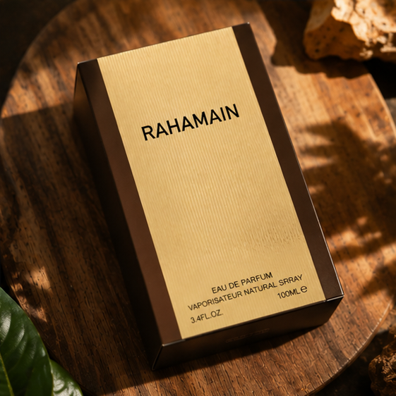 Rahamain Eau de Parfum 3.4 Fl Oz (100ml) – Long Lasting Unisex Perfume – Warm Woody Amber Fragrance Spray for Men &amp; Women, Daily Wear, Evening Events &amp; Special Occasions