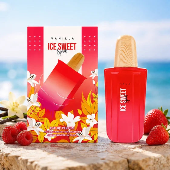 Vanilla Ice Sweet Spark Eau de Parfum for Women 3.4 Fl Oz (100ml) | Long Lasting Sweet Vanilla Floral Perfume | Warm Gourmand Women&