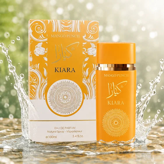 Kiara Mango Punch Eau de Parfum for Women 3.4 Fl Oz (100ml) – Long Lasting Fruity Tropical Floral Perfume – Sweet Mango, Citrus &amp; Musk Luxury Women&