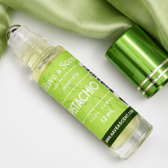 Pistachio Perfume Oil for Women 12 mL – Long Lasting Roll On Fragrance Oil – Sweet Nutty Gourmand Scent – Alcohol Free Perfume Oil – Travel Size Perfume for Daily Wear