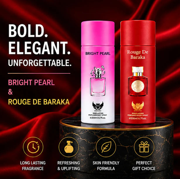 Women’s Perfume Body Spray 2 Pack – Long Lasting Fragrance Set – Floral &amp; Sweet Elegant Scents