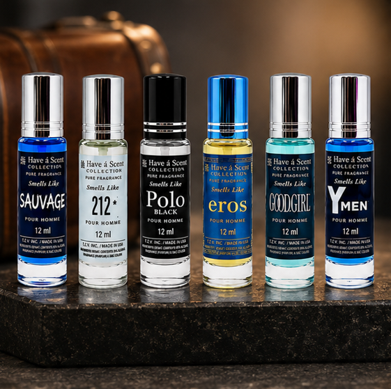 Wholesale Assorted Perfume Oil Roll-On Set – 6 x 12ml Fragrance Oils for Men &amp; Women | Fragrance Oils Set | Long-Lasting