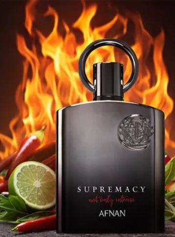 Afnan Supremacy Not Only Intense Eau de Parfum for Men – 3.4 oz / 100 ml Long Lasting Woody Fruity Smoky Fragrance – Luxury Arabian Cologne for Men