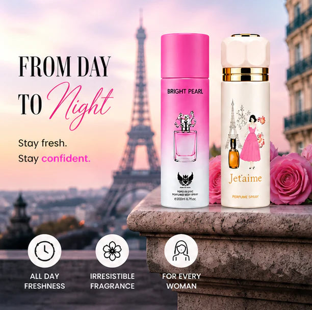Women’s Perfume Body Spray 2 Pack – Long Lasting Fragrance Set – Floral &amp; Sweet Elegant Scents