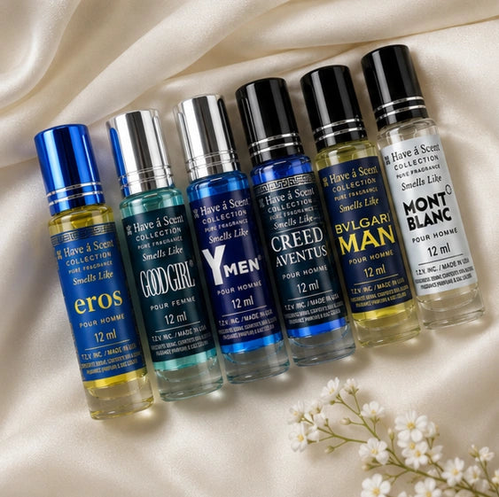 Assorted Perfume Oil Roll-On Set – 6 × 12ml Fragrance Oils for Men &amp; Women | Long-Lasting