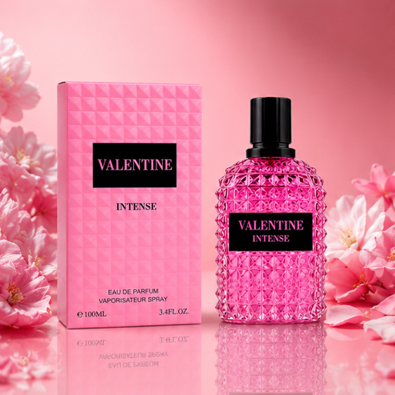 Valentine Perfume Gift Set for Women | Pink, Green &amp; Intense Eau De Parfum Collection | 3-Piece Long Lasting Women&