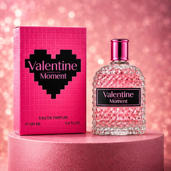 Valentine Moment Eau de Parfum for Women 3.4 Fl Oz (100ml) – Long Lasting Floral Fruity Perfume – Sweet Feminine Fragrance Spray for Everyday Wear &amp; Special Occasions