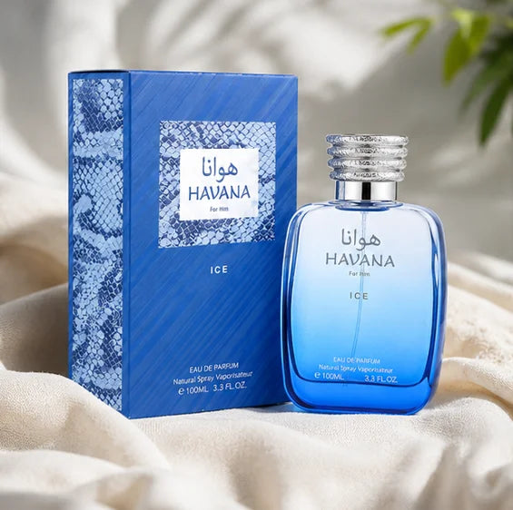 Havana Ice Eau de Parfum for Men, Long Lasting Fresh Aquatic Cologne Spray, Premium Citrus Woody Masculine Fragrance, Everyday Men&