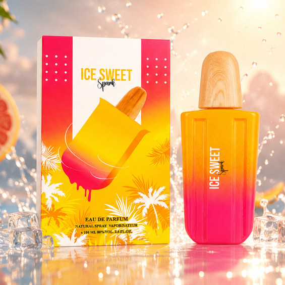 Ice Sweet Spark Eau de Parfum for Women 3.4 Fl Oz (100ml) | Long Lasting Sweet Fruity Floral Perfume | Tropical Summer Fragrance Spray | Fresh Everyday Women&