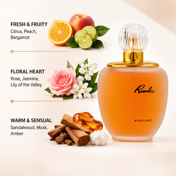 Rumba Perfume for Women Eau de Parfum 100ml (3.4 Fl Oz) – Long Lasting Sweet Floral Warm Fragrance for Women – Classic Elegant Perfume Spray Gift for Her